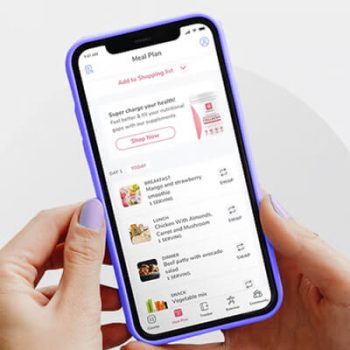 The Reverse Health app showing a personalized daily meal plan